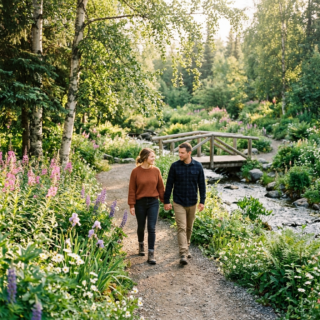 Autumn colors in Alaska Botanical Garden